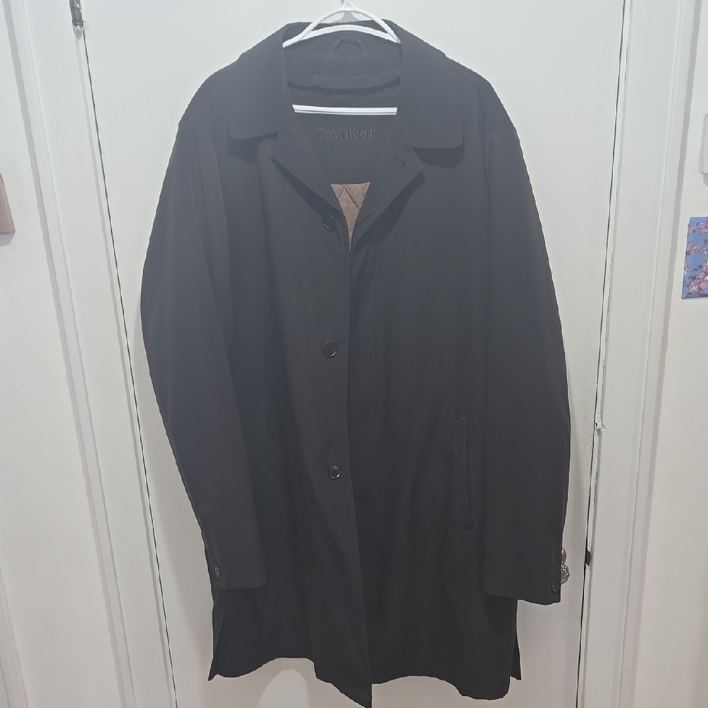 Calvin Klein Topcoat - Brown - Size 46 Long